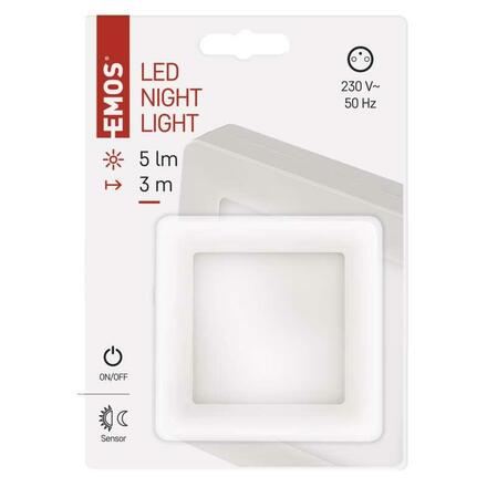 EMOS LED noční světlo P3316 s fotosenzorem do zásuvky P3316