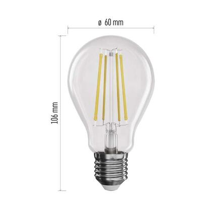 EMOS LED žárovka Filament A60 / E27 / 7,5W (75 W) / 1 055 lm / teplá bílá / stmívatelná ZF5154D