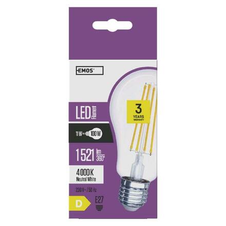 EMOS LED žárovka Filament A67 11W E27 neutrální bílá Z74285