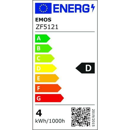 EMOS LED žárovka Filament A60 / E27 / 3,4 W (40 W) / 470 lm / neutrální bílá ZF5121