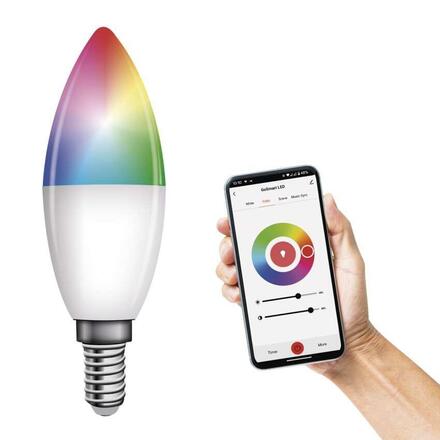 EMOS Chytrá LED žárovka GoSmart svíčka / E14 / 4,8 W (40 W) / 470lm / RGB / stmívatelná / Wi-Fi ZQW322R