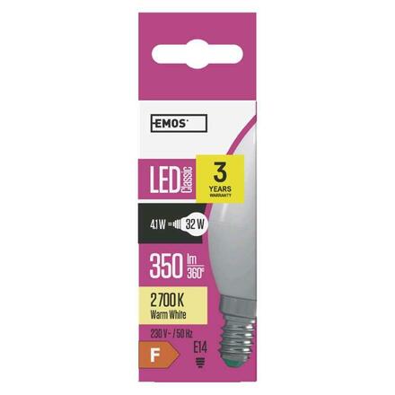EMOS LED žárovka Classic Candle 4W E14 teplá bílá 1525731200