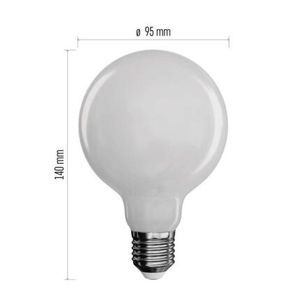 EMOS LED žárovka Filament Globe / E27 / 7,8 W (75 W) / 1 055 lm / teplá bílá ZF2150