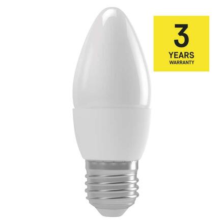 EMOS LED žárovka Classic svíčka / E27 / 4,9 W (40 W) / 470 lm / neutrální bílá ZQ3121