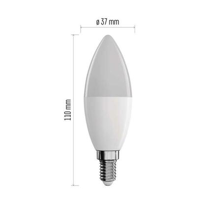 EMOS Chytrá LED žárovka GoSmart svíčka / E14 / 4,8 W (40 W) / 470lm / RGB / stmívatelná /Zigbee ZQZ322R