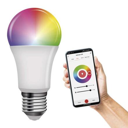 EMOS Chytrá LED žárovka GoSmart A60 / E27 / 9 W (60 W) / 806 lm / RGB / stmívatelná / Zigbee ZQZ514R