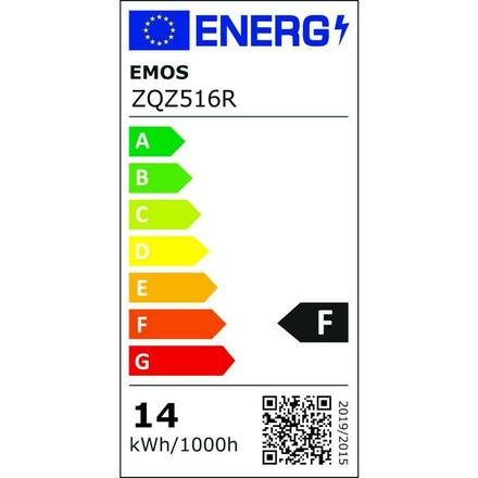 EMOS Chytrá LED žárovka GoSmart A65 / E27 / 14 W (94 W) / 1 400 lm / RGB / stmívatelná / Zigbee ZQZ516R