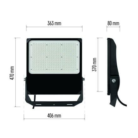 EMOS LED reflektor ASIMO 300 W, černý, neutrální bílá ZS1300A