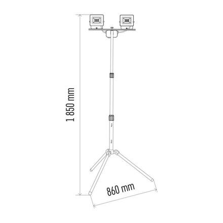 EMOS Lighting LED reflektor HOBBY SLIM, 2× 20W + trojnožka 1531222120