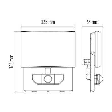 EMOS LED reflektor TAMBO s pohybovým čidlem, 20W ZS2921