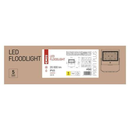 EMOS LED reflektor AGENO 150 W, černý, neutrální bílá ZS2462