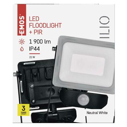 EMOS LED reflektor ILIO s pohybovým čidlem, 20W ZS2920
