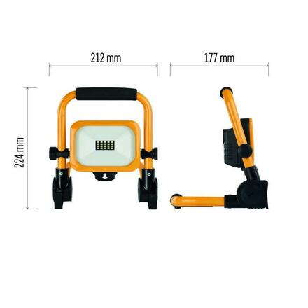 EMOS LED reflektor ACCO nabíjecí, přenosný, 10 W, žlutý, studená bílá ZS2812