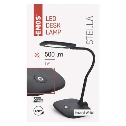 EMOS LED stolní lampa STELLA, černá 1538155000