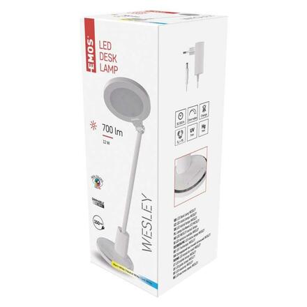 EMOS LED stolní lampa WESLEY, bílá Z7620W