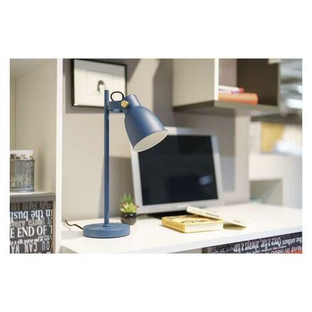 EMOS Stolní lampa JULIAN na žárovku E27, modrá Z7621BL