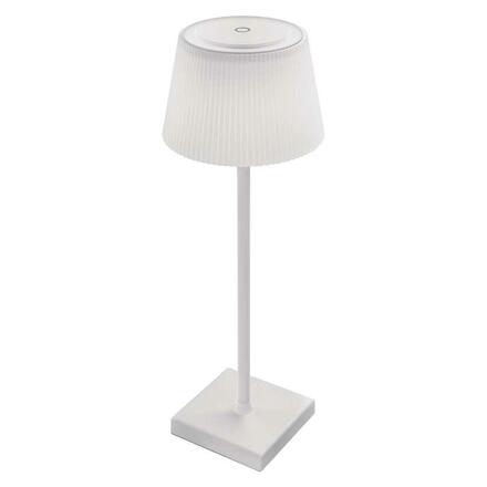 EMOS LED stolní lampa KATIE, nabíjecí, bílá Z7630W