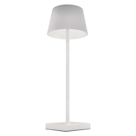EMOS LED stolní lampa KATIE, nabíjecí, bílá Z7630W