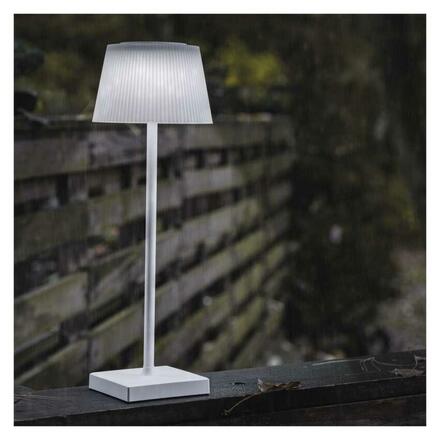 EMOS LED stolní lampa KATIE, nabíjecí, bílá Z7630W