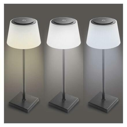 EMOS LED stolní lampa KATIE, nabíjecí, černá Z7630B