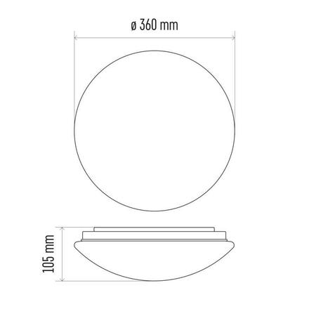 EMOS LED přisaz. svítidlo Cori s MW senzorem, kr. 18W neut. bílá 1539034120