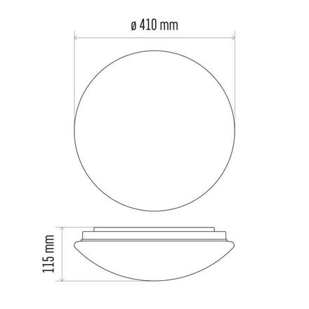 EMOS LED přisaz. svítidlo Cori s MW senzorem, kr. 22W neut. bílá 1539034130