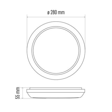 EMOS LED přisazené svítidlo Dori, kruh 18W neutrální bílá IP54 1539043050