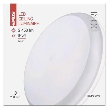 EMOS LED přisazené svítidlo Dori, kruh 24W neutrální bílá IP54 1539043060