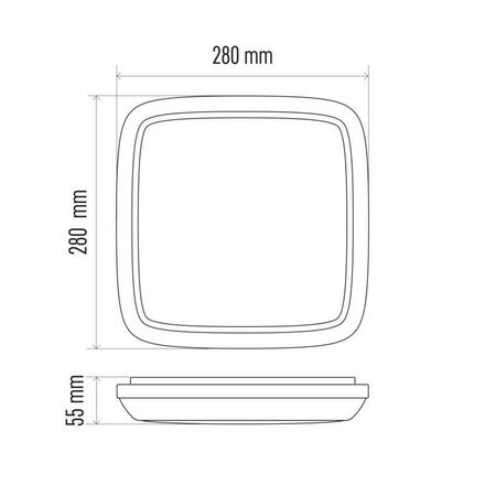 EMOS LED přisazené svítidlo Dori, čtverec 18W neutrální bílá IP54 1539043070