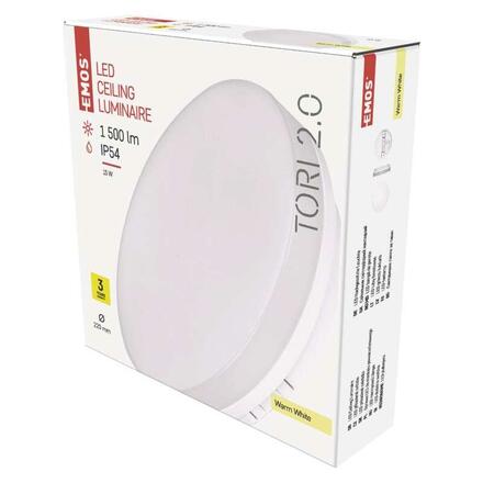 EMOS LED přisazené svítidlo TORI, kruhové bílé 15W teplá b., IP54 ZM4121