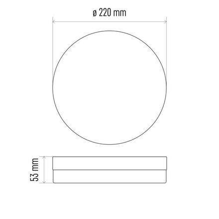 EMOS LED přisazené svítidlo TORI, kruhové bílé 15W teplá b., IP54 ZM4121