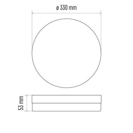 EMOS LED přisazené svítidlo TORI, kruhové bílé 24W teplá b., IP54 ZM4122