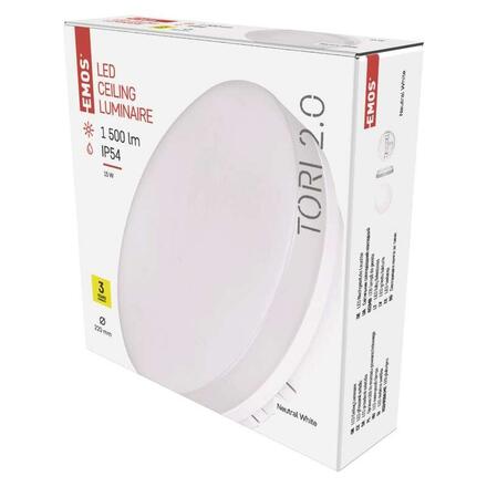 EMOS LED přisazené svítidlo TORI, kruhové bílé 15W neutrální b., IP54 ZM4321