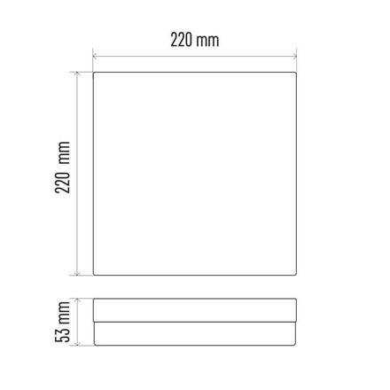 EMOS LED přisazené svítidlo TORI, čtvercové bílé 15W neutr. b., IP54 ZM4323