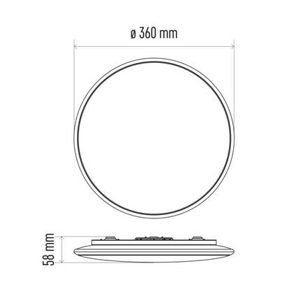 EMOS LED přisazené svítidlo, kruhové 24W, stmív. se změnou CCT ZM5165