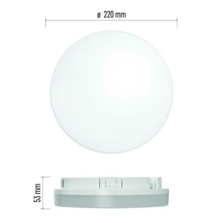 EMOS LED svítidlo s pohybovým čidlem TORI 22 cm, 15 W, neutrální bílá, IP54 ZM4328