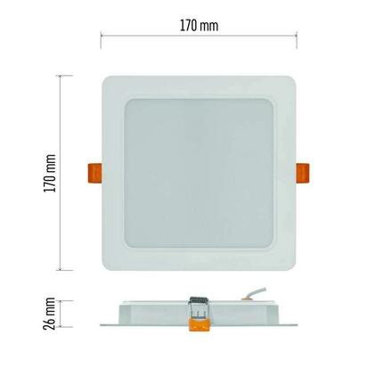 EMOS LED podhledové svítidlo RUBIC 17 x 17 cm, 18 W, neutrální bílá ZD2442