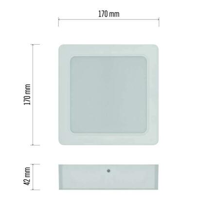 EMOS LED svítidlo RUBIC 17 x 17 cm, 18 W, neutrální bílá ZM6442