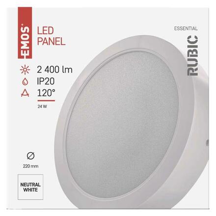 EMOS LED svítidlo RUBIC 22 cm, 24 W, neutrální bílá ZM5452
