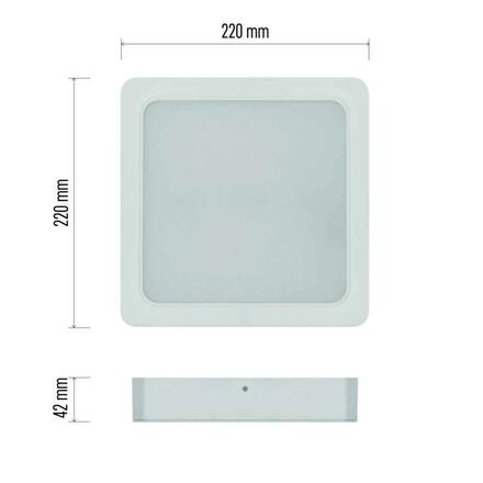 EMOS LED svítidlo RUBIC 22 x 22 cm, 24 W, neutrální bílá ZM6452