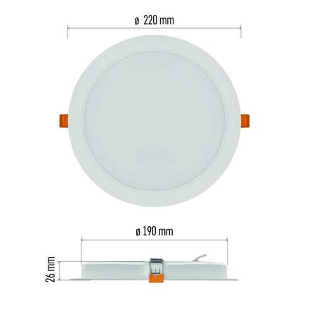 EMOS LED podhledové svítidlo RUBIC 22 cm, 24 W, neutrální bílá ZD1452