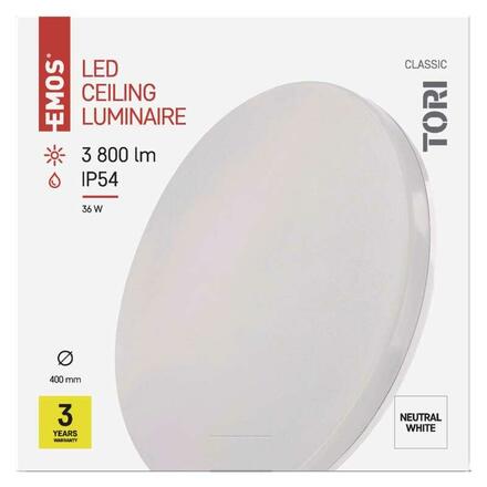 EMOS LED svítidlo TORI 40 cm, 36 W, neutrální bílá, IP54 ZM4325