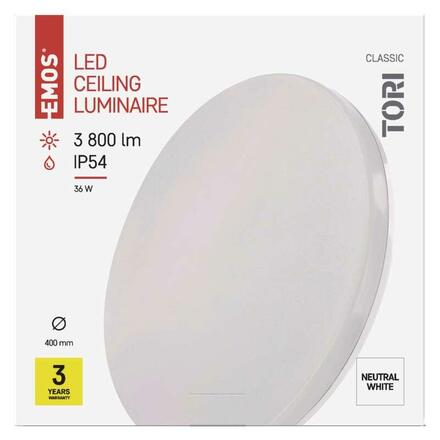 EMOS LED svítidlo TORI 40 cm, 36 W, neutrální bílá, IP54 ZM4325