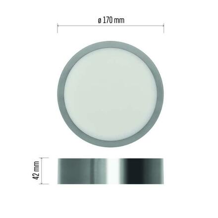 EMOS LED svítidlo NEXXO broušený nikl, 17 cm, 12,5 W, teplá/neutrální bílá ZM5233