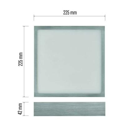 EMOS LED svítidlo NEXXO broušený nikl, 22,5 x 22,5 cm, 21 W, teplá/neutrální bílá ZM6243