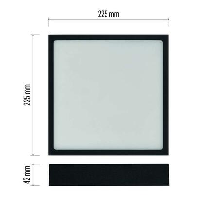 EMOS LED svítidlo NEXXO černé, 22,5 x 22,5 cm, 21 W, teplá/neutrální bílá ZM6343