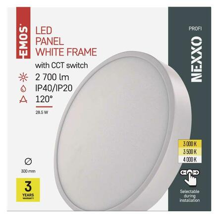 EMOS LED svítidlo NEXXO bílé, 30 cm, 28,5 W, teplá/neutrální bílá ZM5153