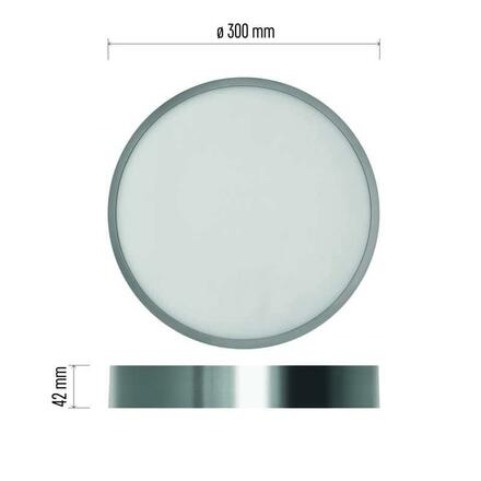 EMOS LED svítidlo NEXXO broušený nikl, 30 cm, 28,5 W, teplá/neutrální bílá ZM5253