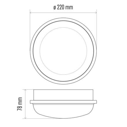 EMOS Lighting LED přisazené svítidlo, kruhové bílé 20W neutrální b., IP65 1539722000