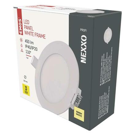 EMOS LED podhledové svítidlo NEXXO bílé, 12 cm, 7 W, teplá bílá ZD1124